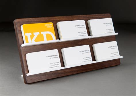 multi level business card holder.